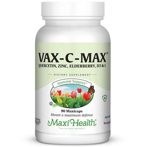 Maxi Health Vax-C-Max Quercetin Zinc Elderberry D3 Vitamin C 90 Capsules